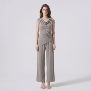 Cowl Neck Wide Leg Set WHD0605132-S-260313