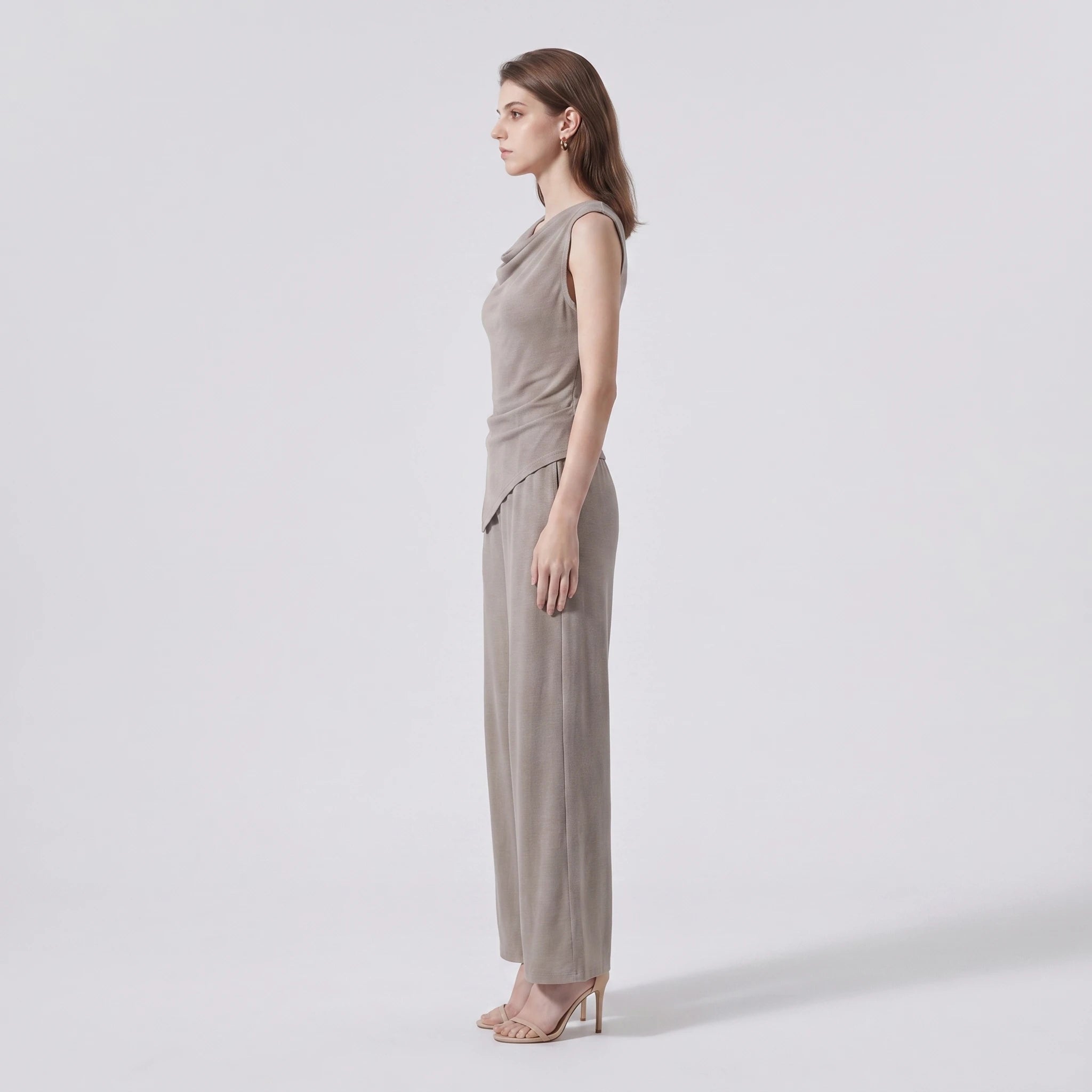 Cowl Neck Wide Leg Set WHD0605132-S-260313