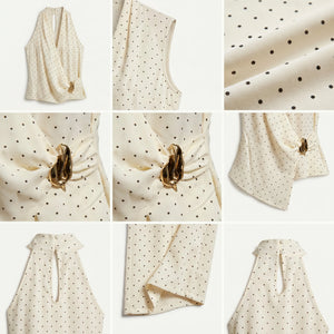 Polka Dot Halter Pant Set WHD0605139-S-2602135