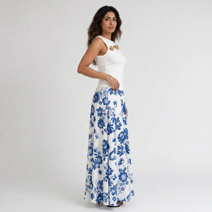 Cutout Floral Skirt Set WHD0605141-LF2552