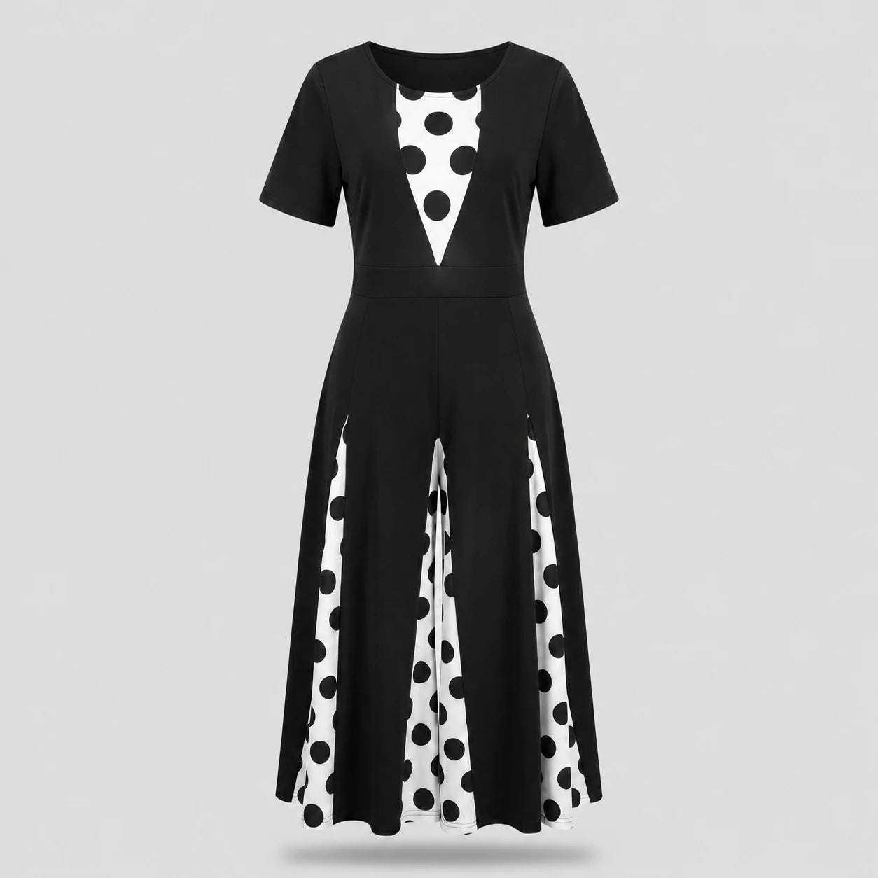 Polka Dot Wide Leg Jumpsuit WHD0605142-LF2547