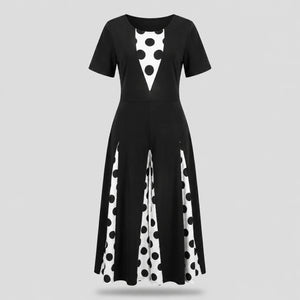 Polka Dot Wide Leg Jumpsuit WHD0605142-LF2547
