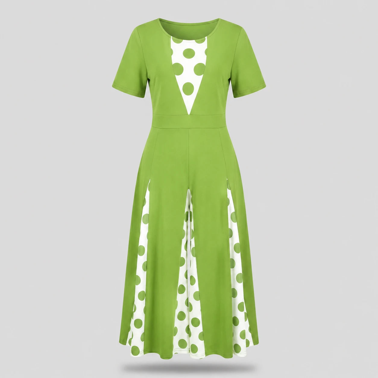 Polka Dot Wide Leg Jumpsuit WHD0605142-LF2547