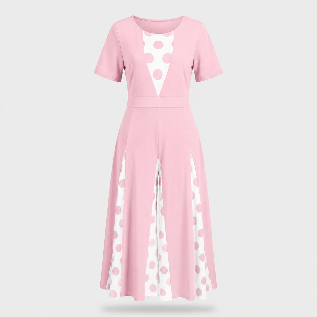 Polka Dot Wide Leg Jumpsuit WHD0605142-LF2547
