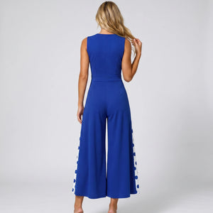 Polka Dot Wide Leg Jumpsuit WHD0605142-LF2547