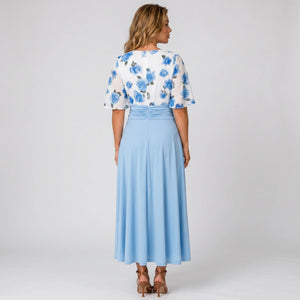 Floral Buckle Midi Dress WHD0605143-LF2546
