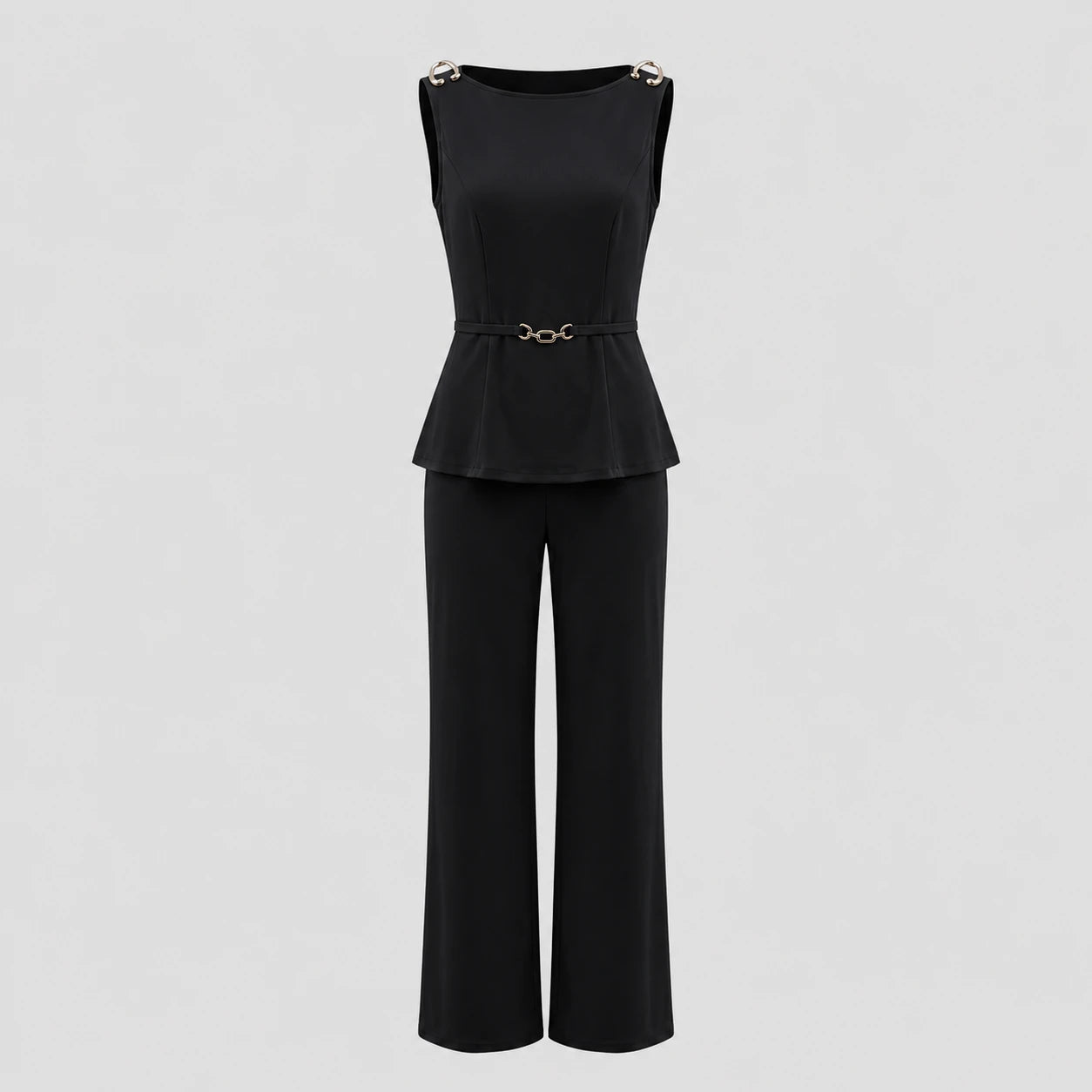 Ring Detail Wide Leg Set WHD0605146-LF2543