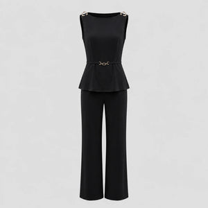 Ring Detail Wide Leg Set WHD0605146-LF2543