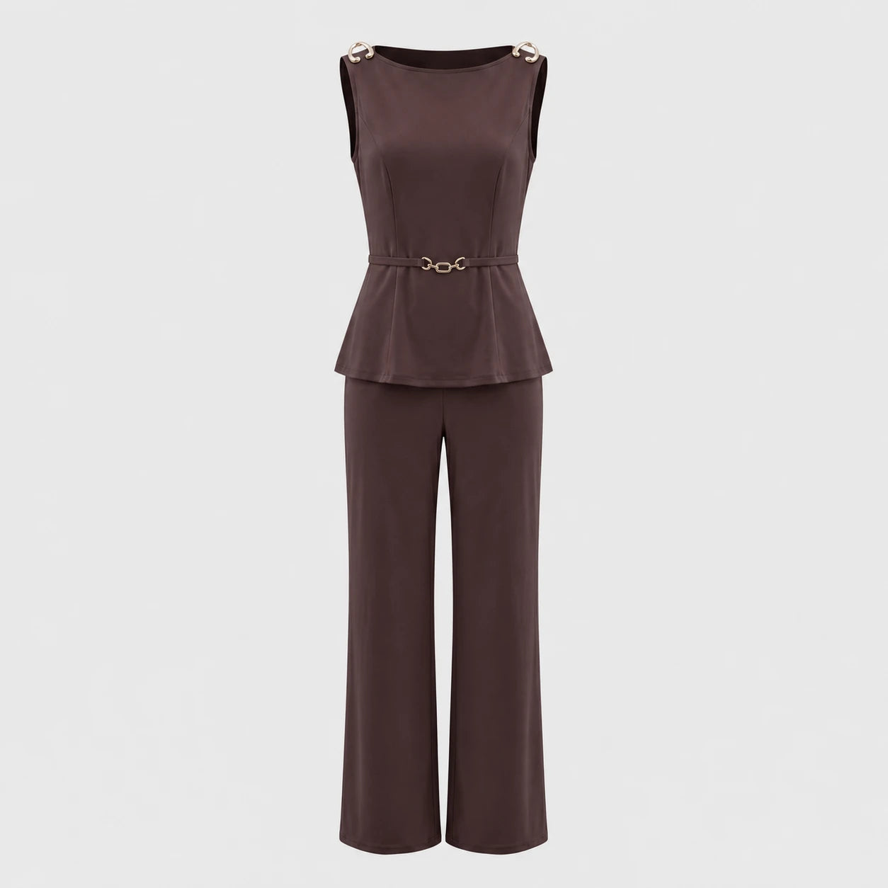 Ring Detail Wide Leg Set WHD0605146-LF2543