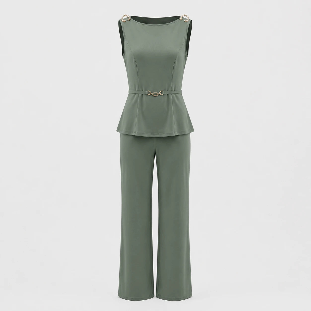 Ring Detail Wide Leg Set WHD0605146-LF2543