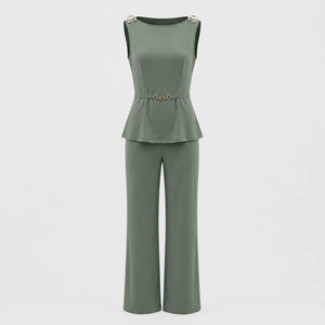 Ring Detail Wide Leg Set WHD0605146-LF2543