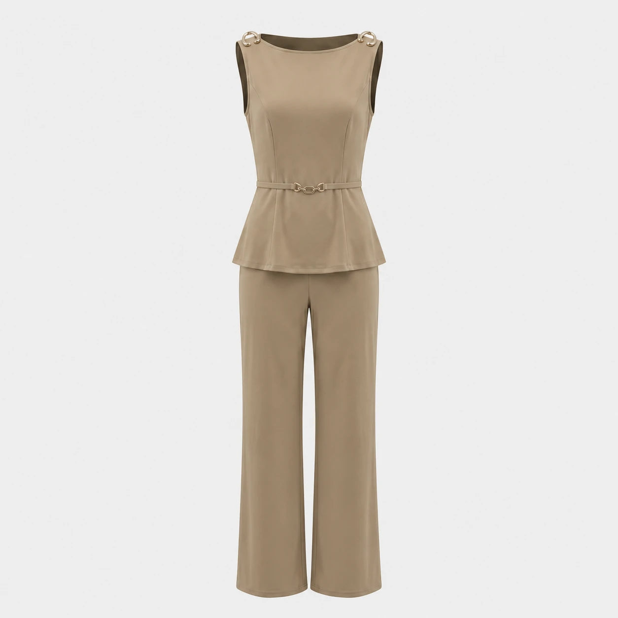 Ring Detail Wide Leg Set WHD0605146-LF2543