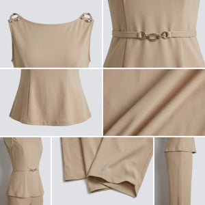 Ring Detail Wide Leg Set WHD0605146-LF2543