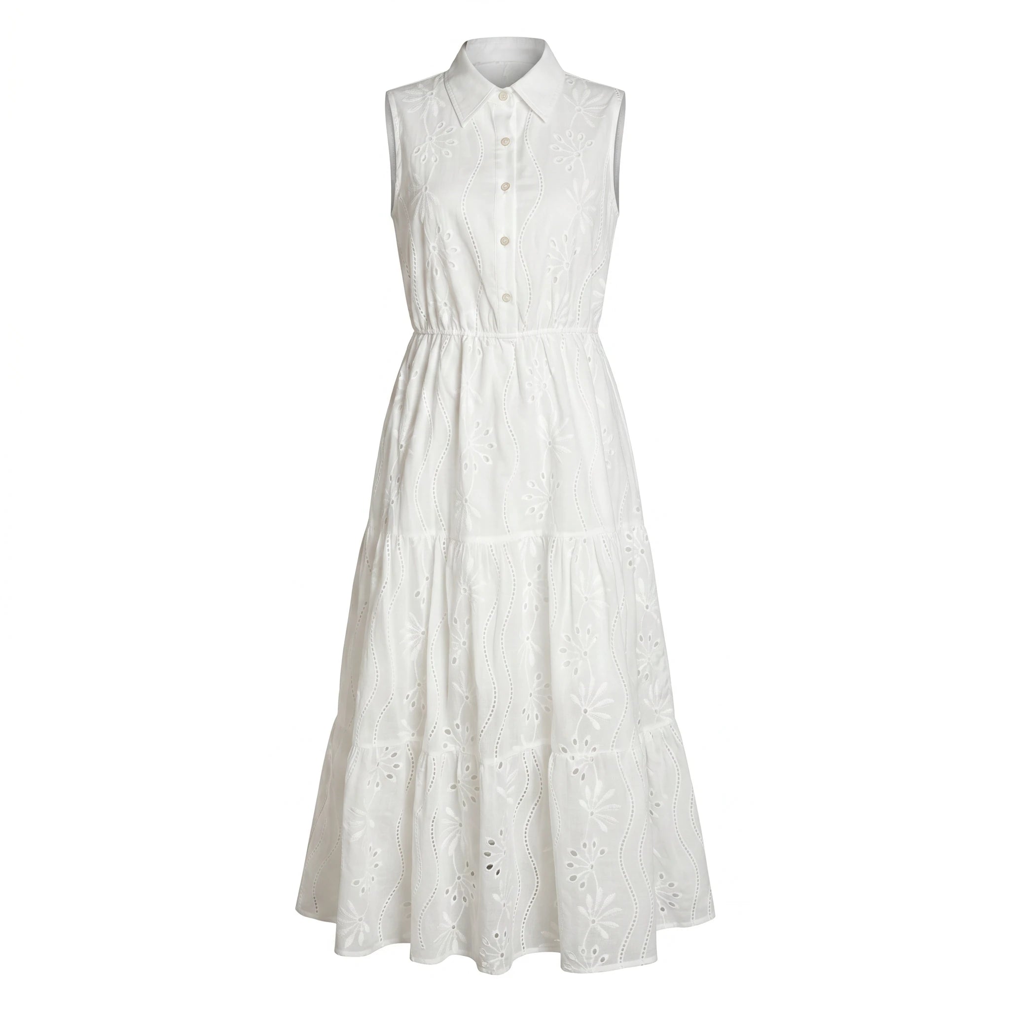 Embroidered Sleeveless Maxi Dress WHD0605150-S-2512171