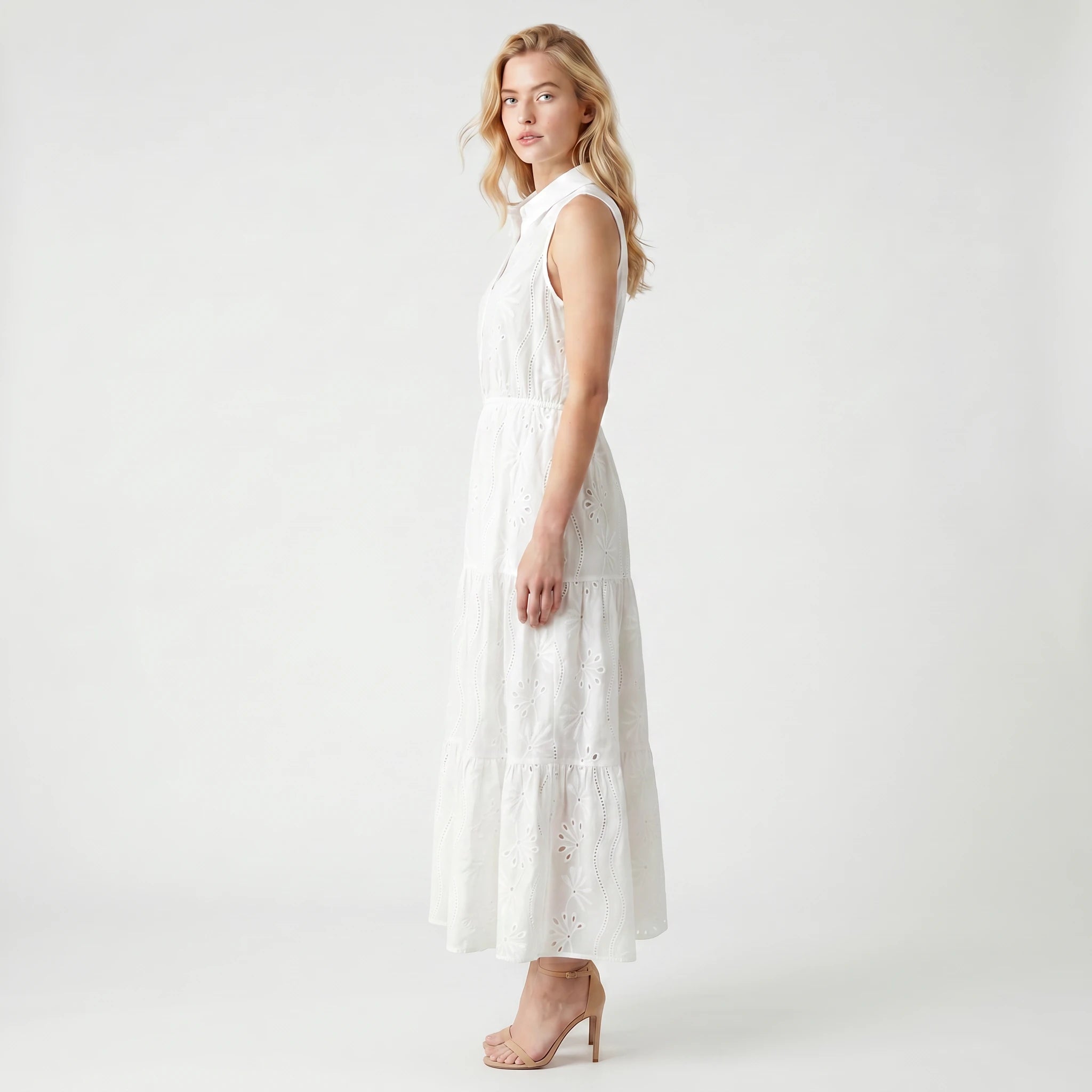 Embroidered Sleeveless Maxi Dress WHD0605150-S-2512171