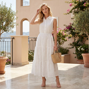 Embroidered Sleeveless Maxi Dress WHD0605150-S-2512171
