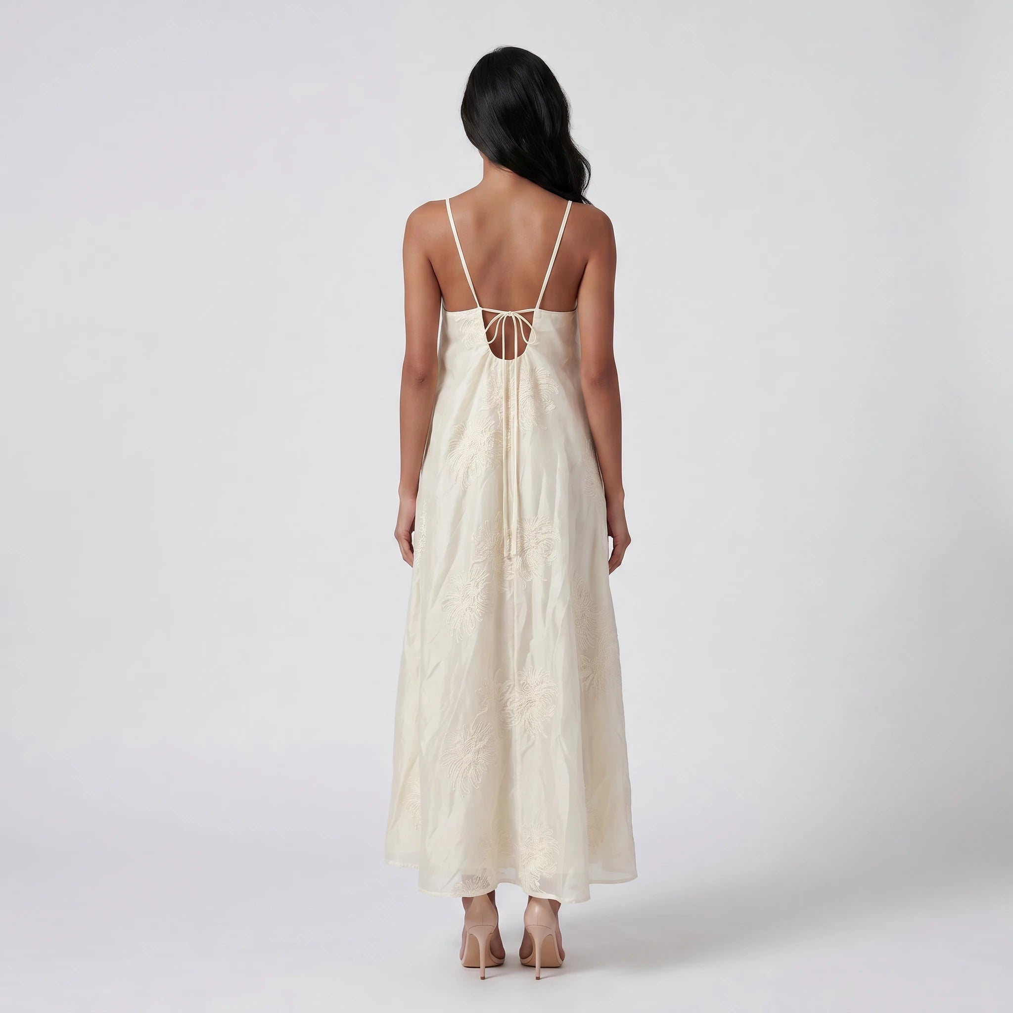 Floral Embroidered Cami Maxi Dress WHD0605151-S-2506154
