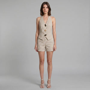 Striped Halter Shorts Set WHD0605152-S-250886