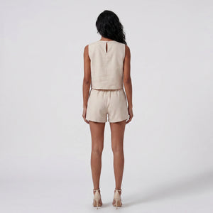 Embroidered Beaded Shorts Set WHD0605153-S-2506159