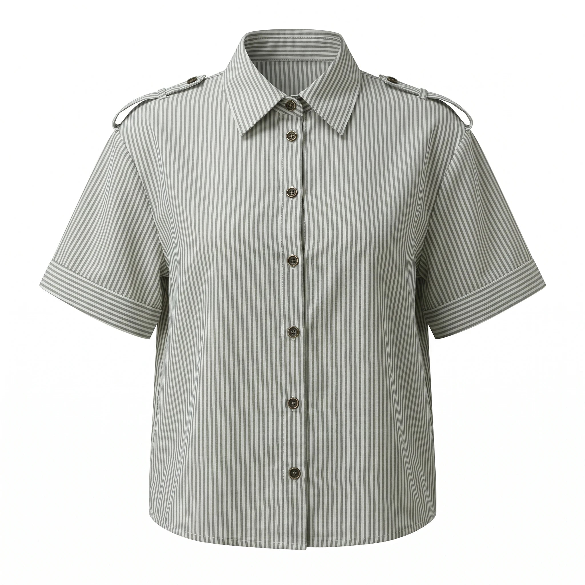 Striped Short Sleeve Shirt WHD0605154-S-250878
