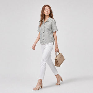 Striped Short Sleeve Shirt WHD0605154-S-250878