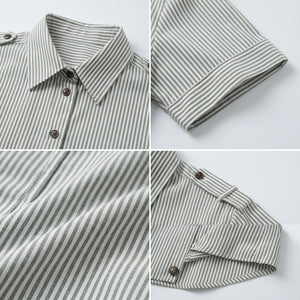 Striped Short Sleeve Shirt WHD0605154-S-250878
