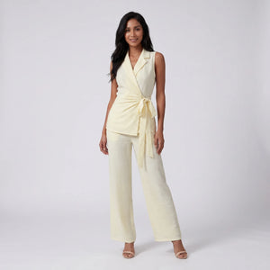 Tie-Waist Wide Leg Set WHD0605156-S-251074