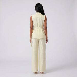 Tie-Waist Wide Leg Set WHD0605156-S-251074
