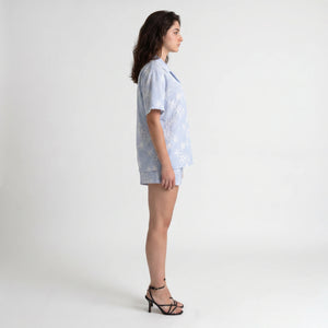 Embroidered Stripe Shorts Set WHD0605160-S-2505135