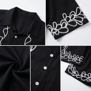Embroidered Shirt Shorts Set WHD0605168-S-2506114