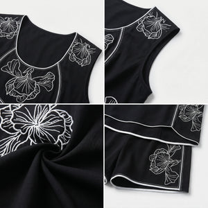 Embroidered Tank Shorts Set WHD0605170-206101