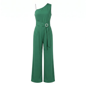 One-Shoulder Belted Jumpsuit WHD0605173-S-2503244