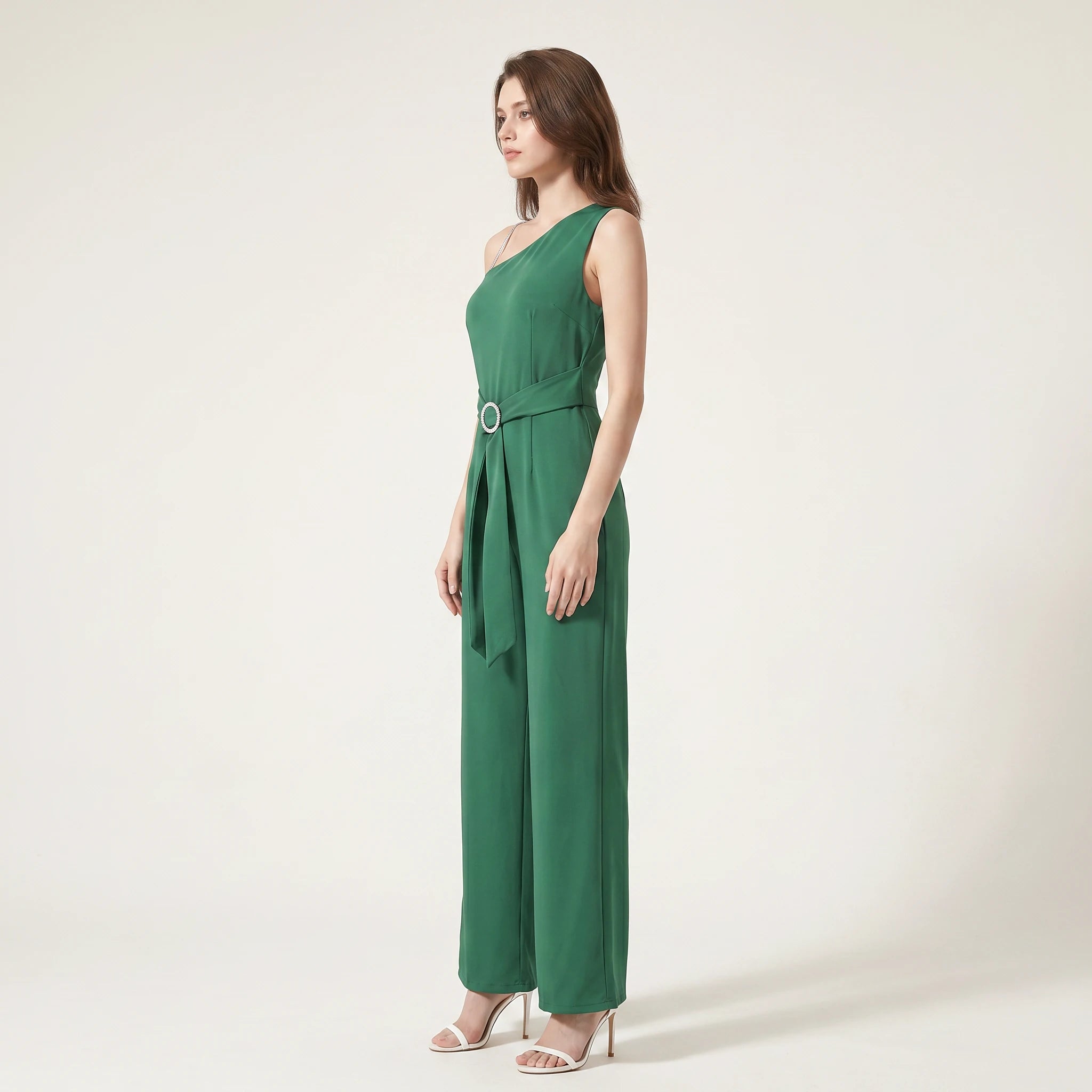 One-Shoulder Belted Jumpsuit WHD0605173-S-2503244