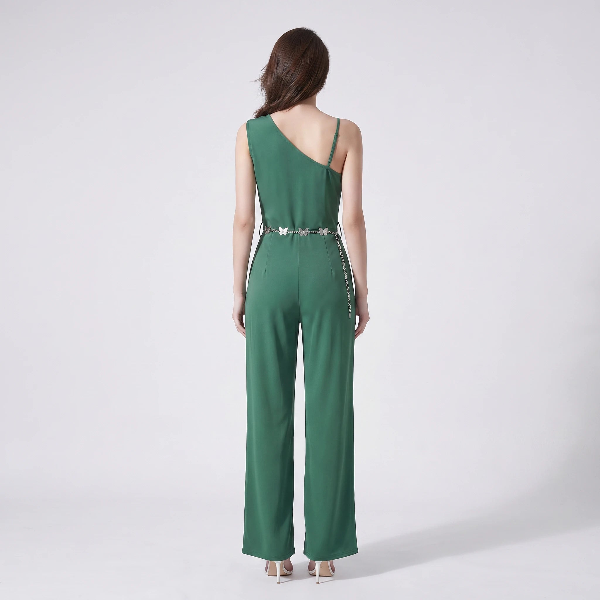 One-Shoulder Butterfly Chain Jumpsuit WHD0605174-S-250225