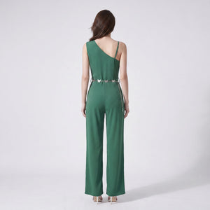 One-Shoulder Butterfly Chain Jumpsuit WHD0605174-S-250225