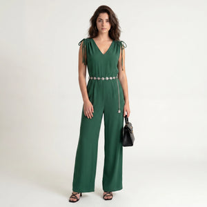 Tie-Shoulder Wide Leg Jumpsuit WHD0605175-S-250223