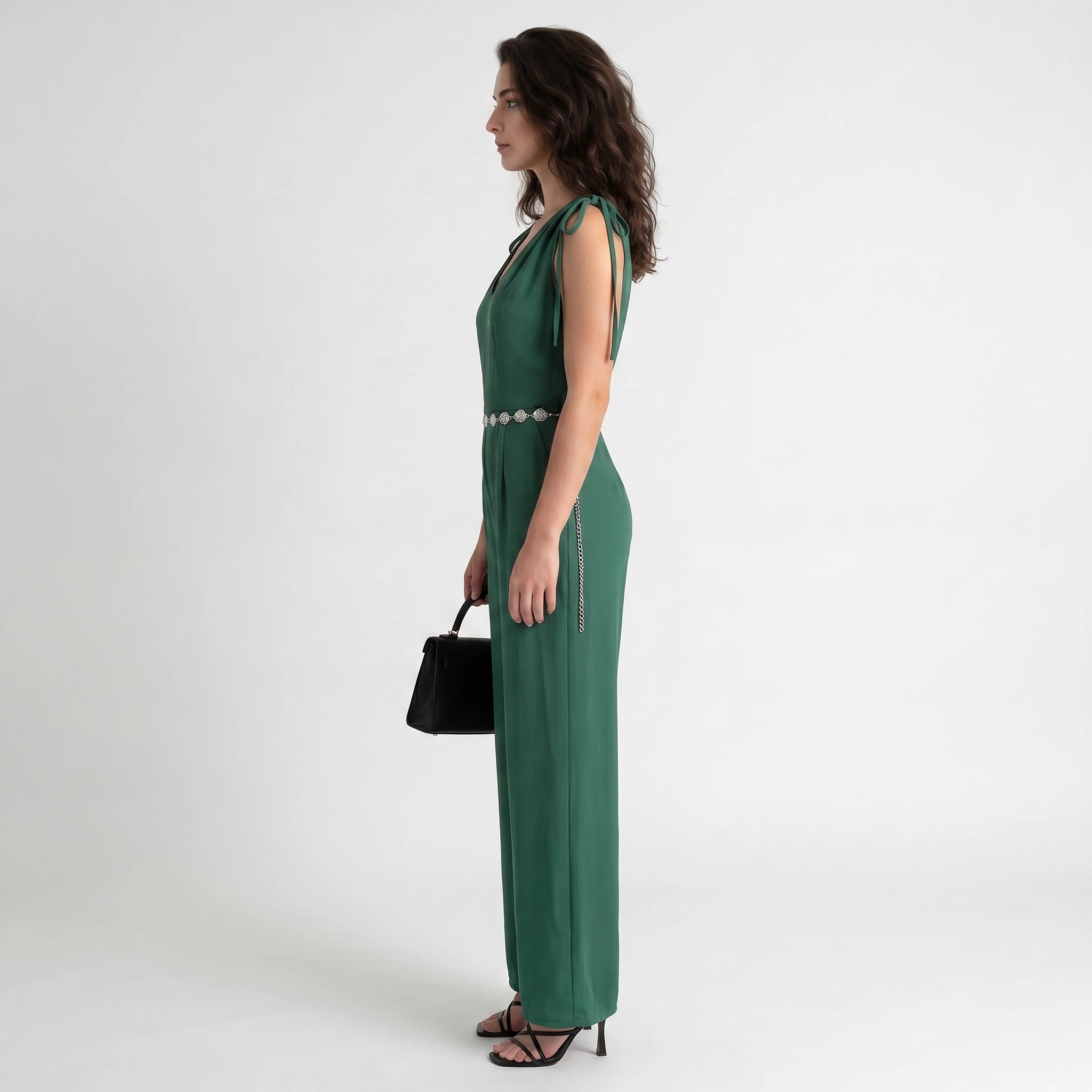 Tie-Shoulder Wide Leg Jumpsuit WHD0605175-S-250223