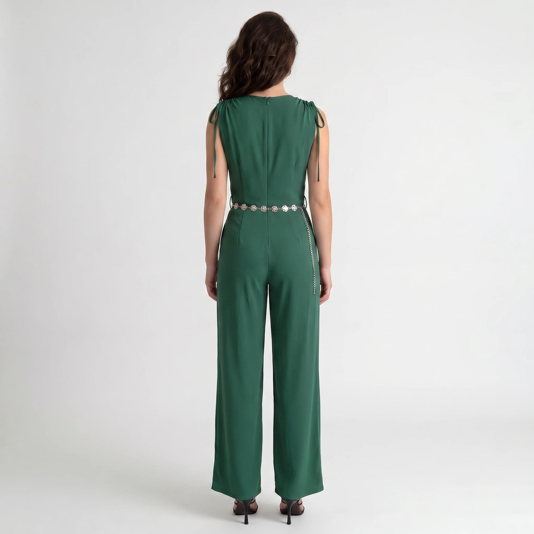 Tie-Shoulder Wide Leg Jumpsuit WHD0605175-S-250223