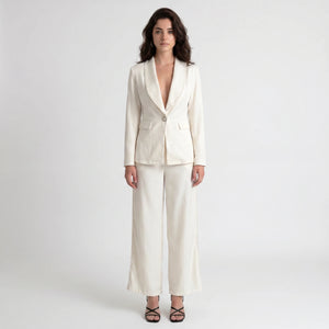 Pearl-Trim Blazer Set WHD0605178-S-250443