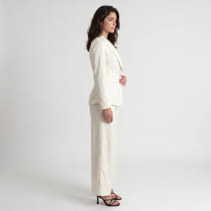 Pearl-Trim Blazer Set WHD0605178-S-250443