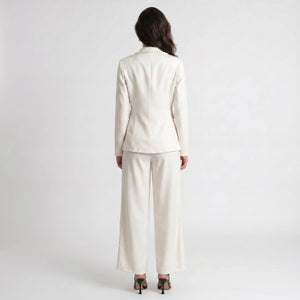Pearl-Trim Blazer Set WHD0605178-S-250443