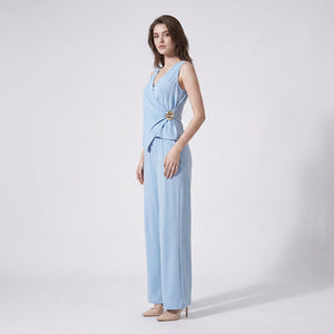 Wrap Buckle Wide Leg Jumpsuit WHD0605182-LF2537