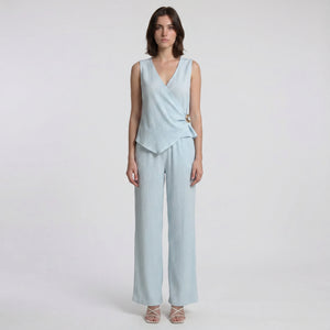 Textured Wrap Pants Set WHD0605182-S-251117