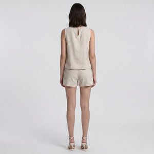 Embroidered Linen-Look Short Set WHD0605183-S-251154