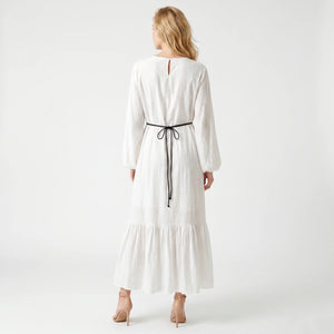 Belted White Shirt Dress WHD0605189-S-260128