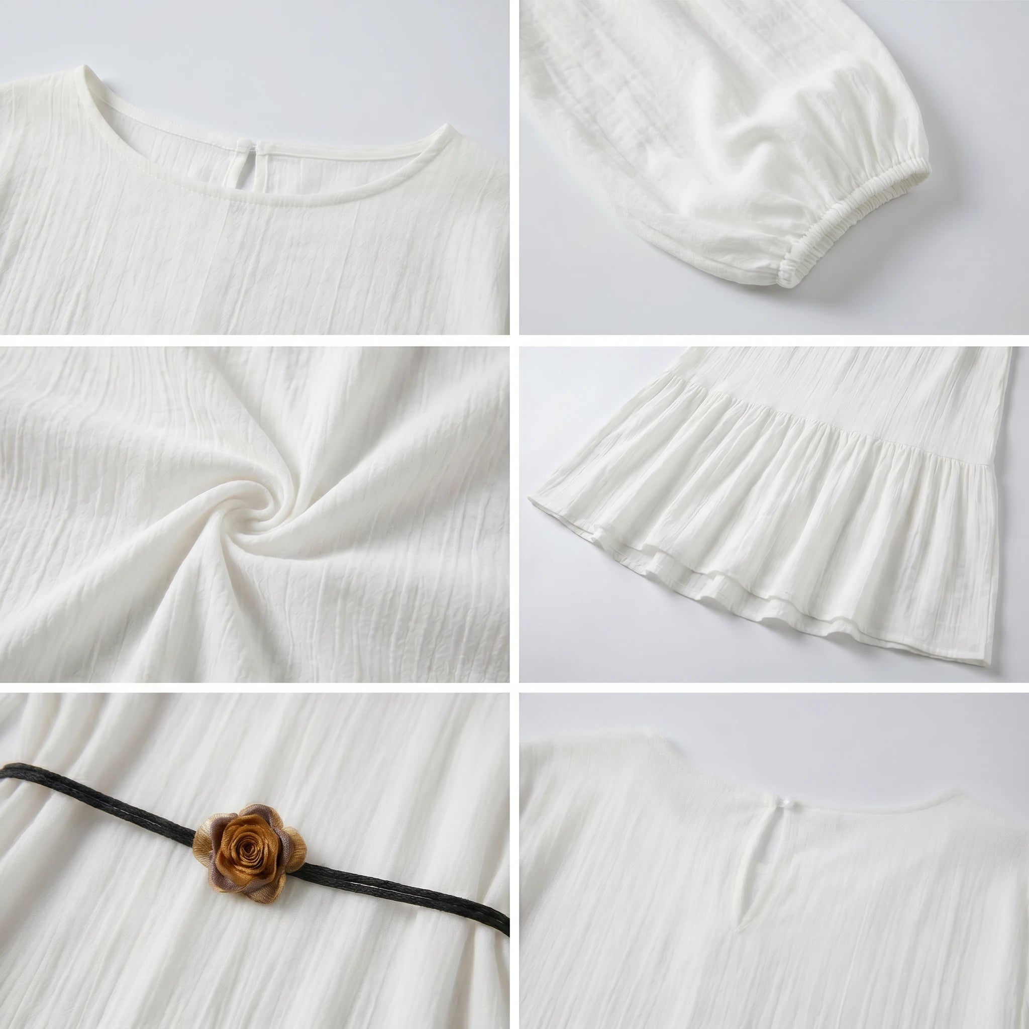 Belted White Shirt Dress WHD0605189-S-260128
