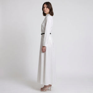 Belted White Shirt Dress WHD0605190-S-260127