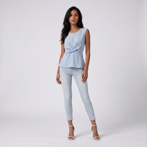 Twist Front Peplum Top WHD0605191-S-2601218