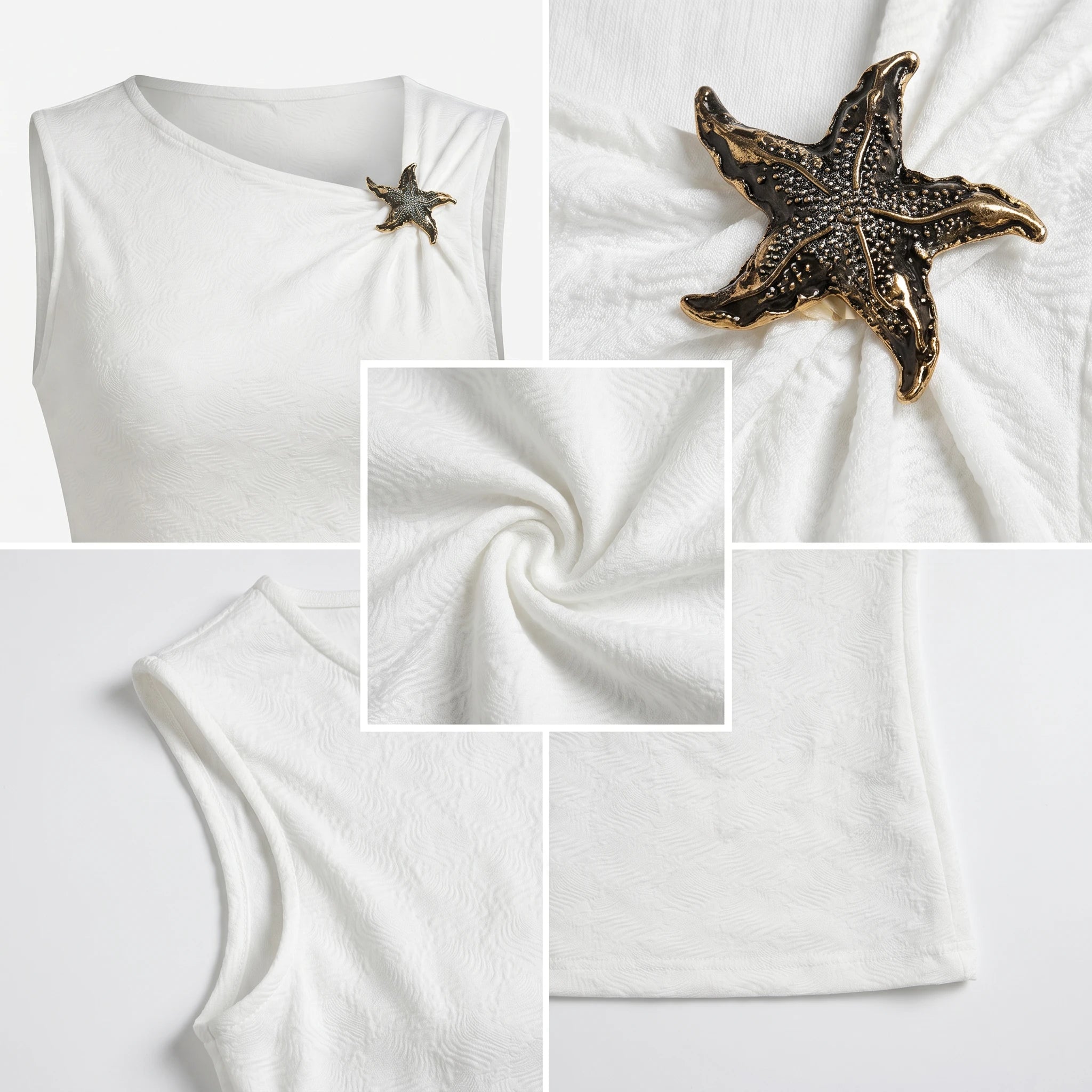 Starfish Detail Sleeveless Top WHD0605201-S-251175