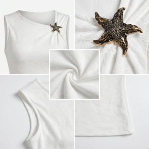 Starfish Detail Sleeveless Top WHD0605201-S-251175